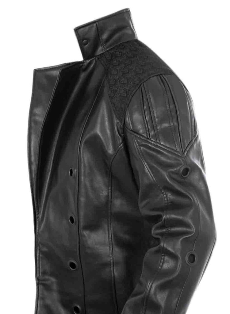 black leather jacket moto