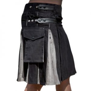 black & grey kilt