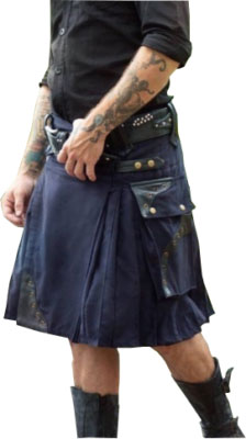 blue utility Kilt